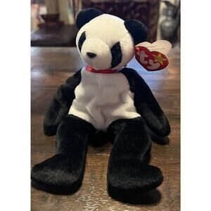FORTUNE TY BEANIE BABY Babies Rare 1997 Panda W/ 1998 Tush Tag ERROR